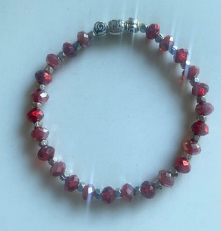 Red/silver bracelet