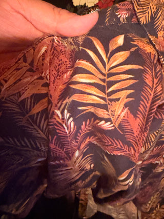 Natural Issue Hawaiian Button Up Shirt Large Leaf wrinkie free Aloha