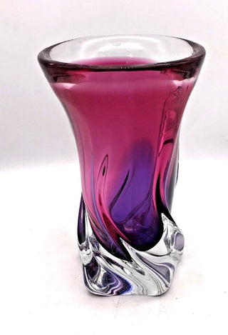 1950 Archimede Seguso Italian Murano Art Glass Vintage Flower Decor Vase 7.5”