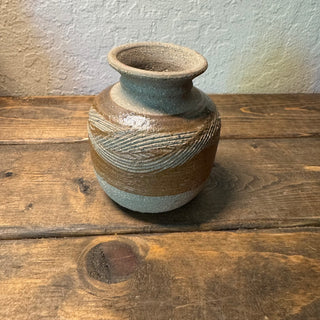 Studio Art Pottery 3" Brown Bud Vase