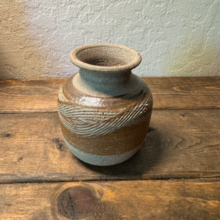 Studio Art Pottery 3" Brown Bud Vase