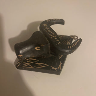 4.5" Vtg Wood Water Buffalo Folk Art--SP