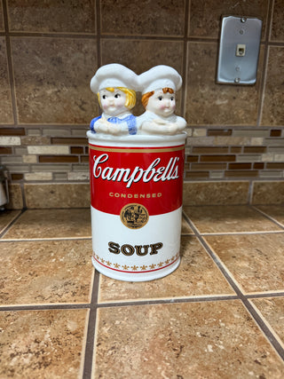 Vintage Campbells Soup Kids Utensil Holder