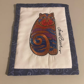 7.5" Laurel Burch Embroidered Cat Hot Pad--SP