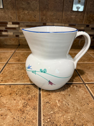Savoir Vivre Portofino Jug Pitcher Floral Design  7"