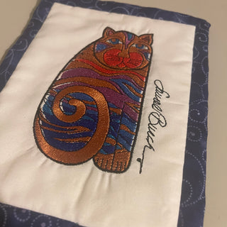 7.5" Laurel Burch Embroidered Cat Hot Pad--SP