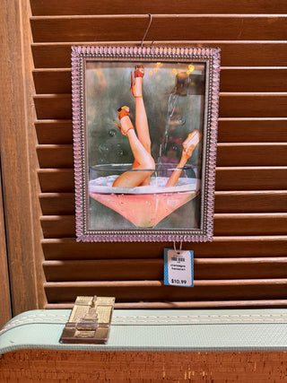 champagne framed art
