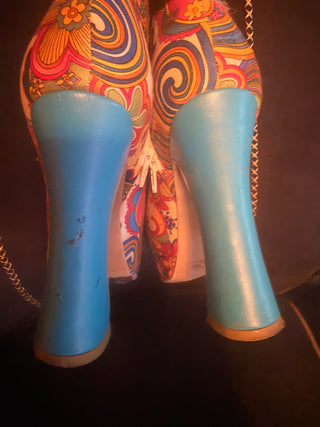 Bumper Lueza O2 Floral Print Platform Bootie Size 8