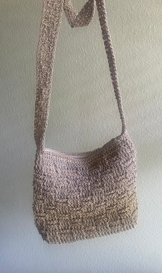 Beige crocheted purse