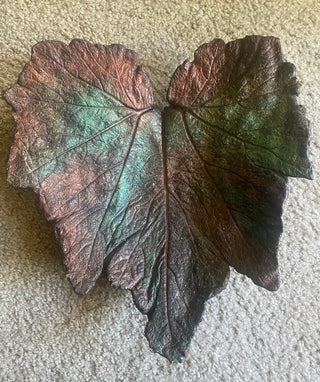Large metal fall colored leaf display