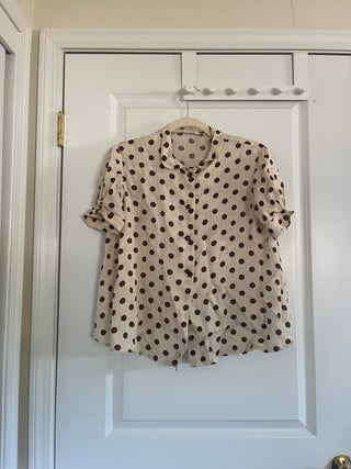 vtg polka dot blouse
