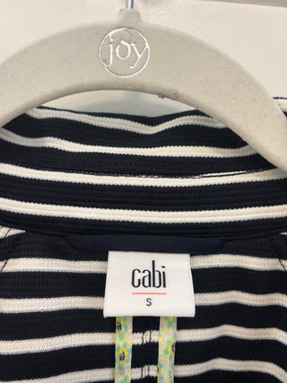 Navy & White Stripe Double Breasted Coat Small