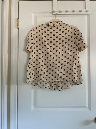vtg polka dot blouse