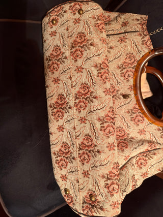 Vintage Large Tapestry roses bag