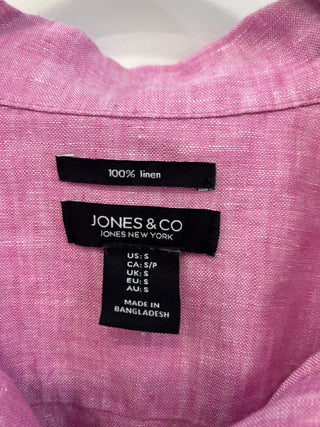 Pink Linen Short Jacket Size Small