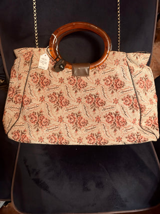 Vintage Large Tapestry roses bag