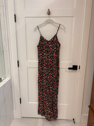 Floral Print Spaghetti Strap Jumpsuit Size Medium