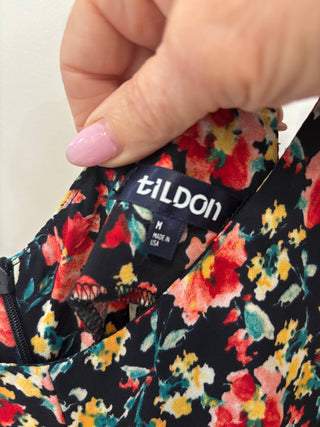 Floral Print Spaghetti Strap Jumpsuit Size Medium