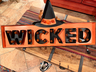 Vintage Metal Wicked Sign