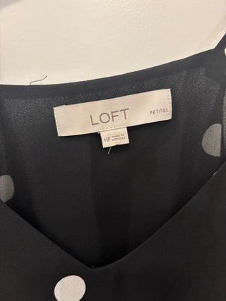 Black & White Polka Dot Spaghetti Strap Blouse Size M