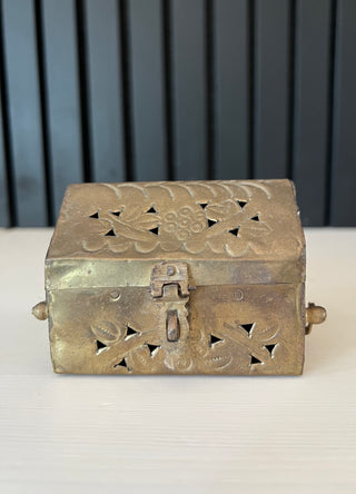 Vintage brass trinket box
