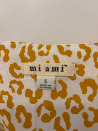 Mustard and Cream Spaghetti Strap Blouse Size S