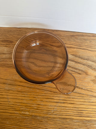 vintage corning visions amber glass grab it bowl