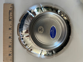 Vintage Reed and Barton silver plate lotus flowers frog
