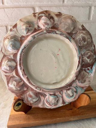 Marbleized Ceramic Egg Dish
