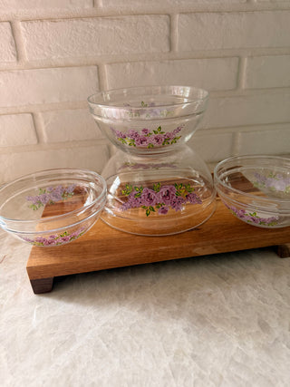 Vintage Imperial Glass Set of 4 Nesting Bowls
