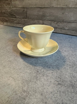 Wedgwood Queen's Plain Queens Ware Tea Cup and Saucer
