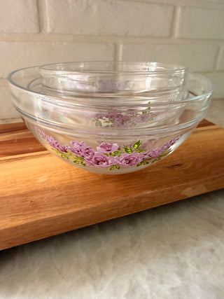 Vintage Imperial Glass Set of 4 Nesting Bowls