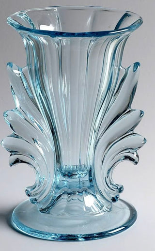 Vintage Fostoria "Baroque" Azure Blue Vase