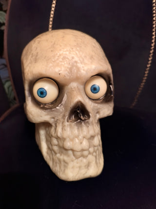 2022 Gemmy Animated Skull with Blue Eyes