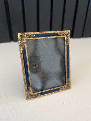 Antique blue and gold mini frame