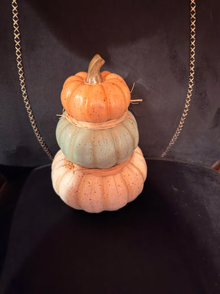 3 Tier stacked pumpkins