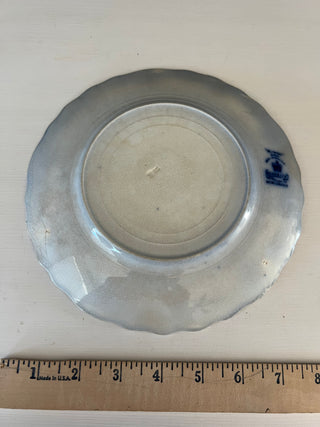 Antique blue flow plate