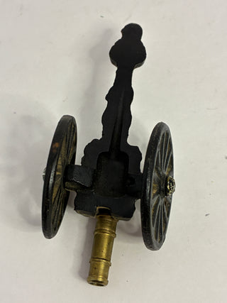Miniature Cast Iron & Brass Civil War Field Cannon