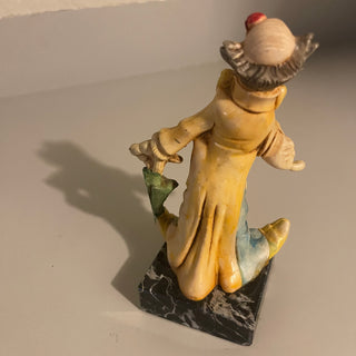 5.5" Vtg Fontanini Clown Figure on Marble - SP