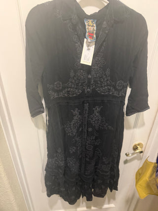 Johnny Was Black Embroidered Western Vipiana Dress XS NWT VV Bliss Marketplace Johnny Was Black Embroidered Western Vipiana Dress XS NWT VV Bliss Marketplace