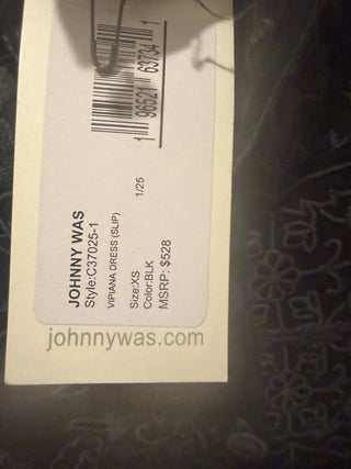 Johnny Was Black Embroidered Western Vipiana Dress XS NWT  VV