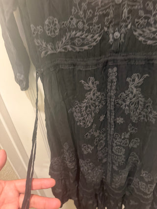 Johnny Was Black Embroidered Western Vipiana Dress XS NWT  VV