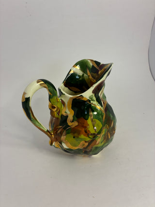 Hand-Painted Porcelain Pitcher – Grape & Gold