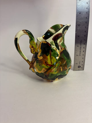 Hand-Painted Porcelain Pitcher – Grape & Gold