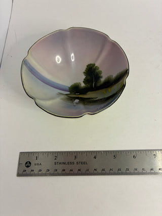 Noritake Nippon Footed Swan Lake Bowl