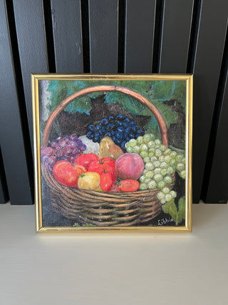 Framed Original fruit basket art