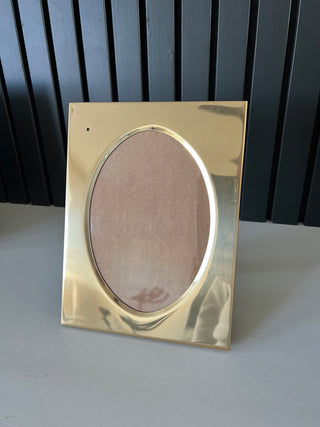 Brass oval picture frame