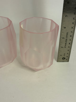 Rachel Zoe Faceted Pink Tumblers  – Set of 2