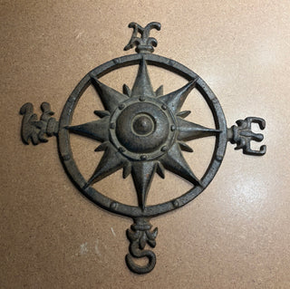 Compass Rose Cast Iron Medalion