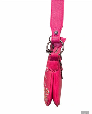 NWT Ed Hardy Hot Pink Panther Embroidered Shoulder Bag